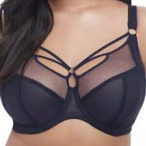 NWT Elomi Sachi Underwire Plunge Bra NAVY US 42H UK 42FF, Style EL4350